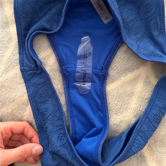 Samiol Blue Textured Bikini Set - Picture 4 of 6